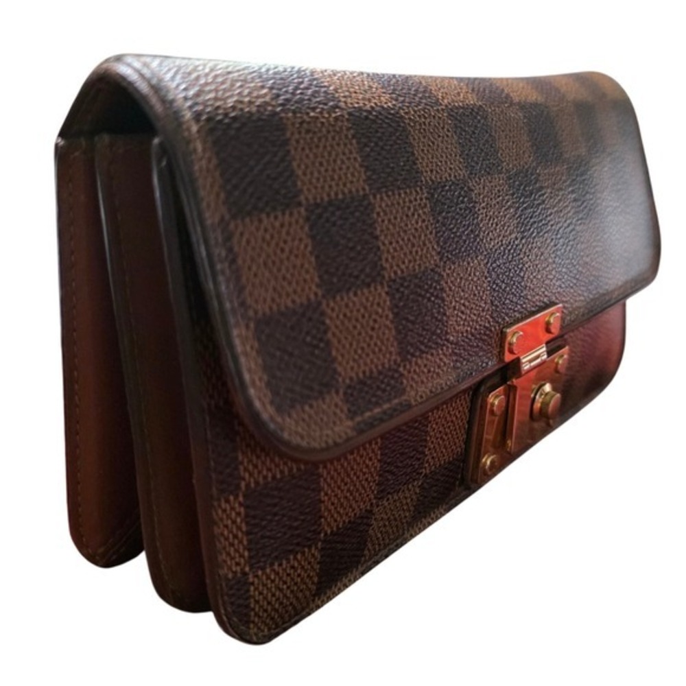 LOUIS VUITTON Ascot Damier Portefeuille Long Wallet Ebene